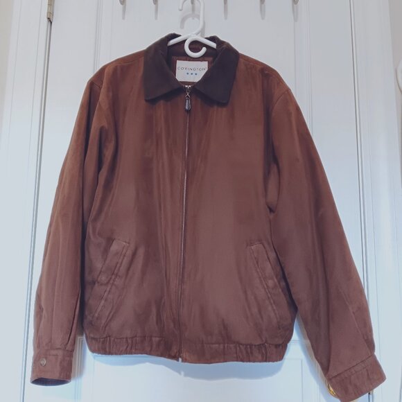 Men's Covington Brown Bomber Jacket, Size M 38-40 with camo earmuffs - Picture 1 of 11